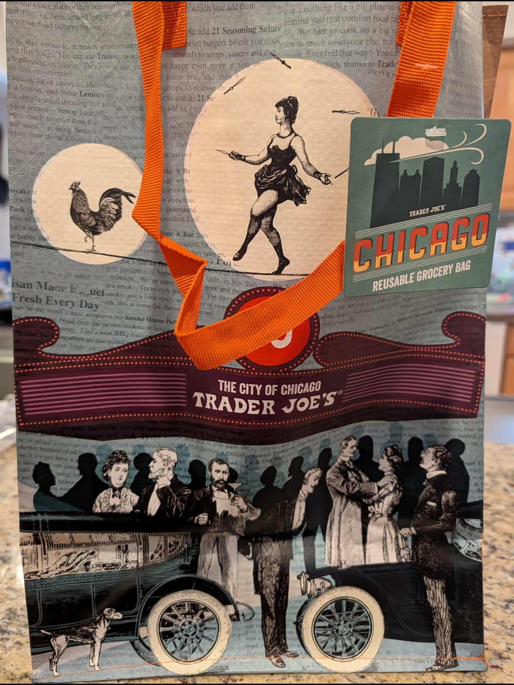 Trader Joe's Chicago Tote Bag NWT - Picture 3 of 4